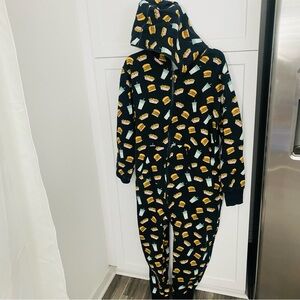In N Out large onesie hooded unisex zip up one piece